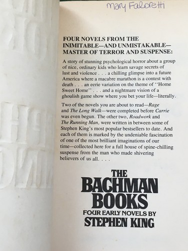 Stephen King Bachman Books First Paperback Edition - Picture 3 of 11