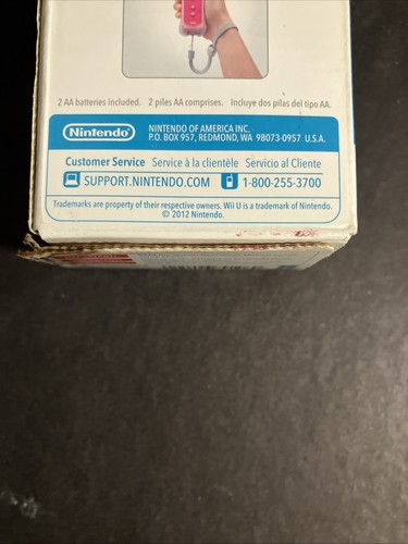 NINTENDO Wii U REMOTE MOTION PLUS PINK - OEM - NEW SEALED Box Damage See Photos - Picture 7 of 8