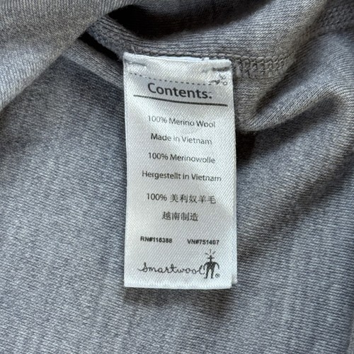 Smartwool Shirt Mens Medium Gray 100% Merino Wool Crewneck Lightweight Pullover - Picture 5 of 12