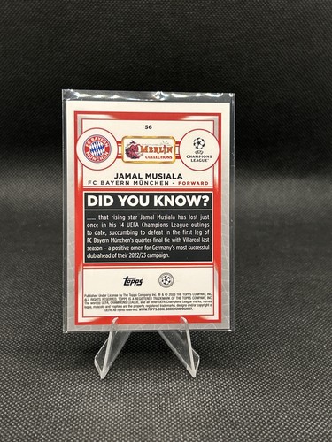 Jamal Musiala 2022-23 Topps Merlin Chrome UEFA UCC #56 Gold /50 FC Bayern - Bild 2 von 2