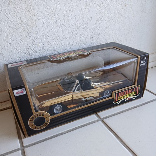 NEW 1:18 Anson American Series 1963 63 Ford GOLD Thunderbird Die Cast Metal Car - Picture 2 of 7