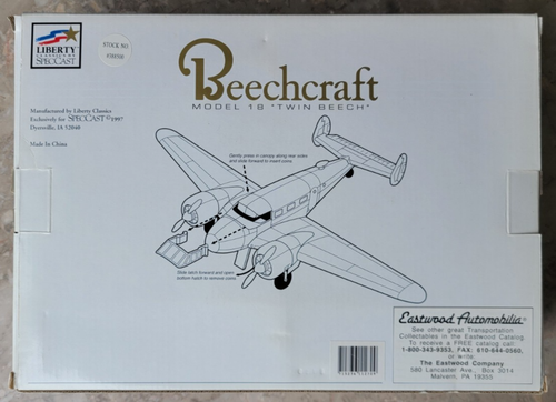 1997 SpecCast Liberty Beechcraft Model 18 Twin Beech Limited Edition Diecast - Picture 6 of 10