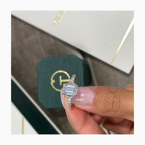 Diamond Engagement Ring IGI Certified Emerald Cut VS1 F 2.35 Ct 14K White Gold - Picture 8 of 16