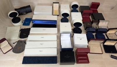 LOT Royal Asscher Fred Givenchy Jewelry Vintage Storage Box Case 100190226 AYZ