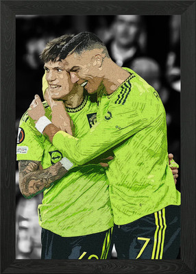 Cristiano Ronaldo & Alejandro Garna Framed Wall Art Poster Canvas Print Picture