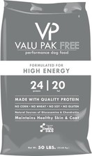 Valu-Pak 24-20 Dog Food Silver Bag 50lb 1.52 per pound