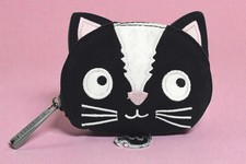Black Cat Coin Purse, Feline Cat Wallet, Cat lover wallet, Gift for Cat lover,