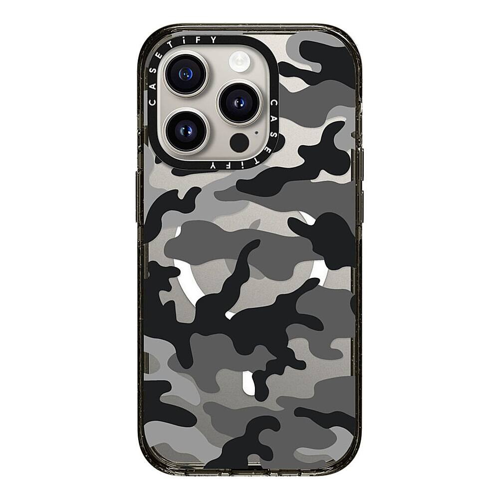 CASETiFY - Ударопрочный чехол с функцией MagSafe для Apple iPhone 15 Pro - Черный камуфляж