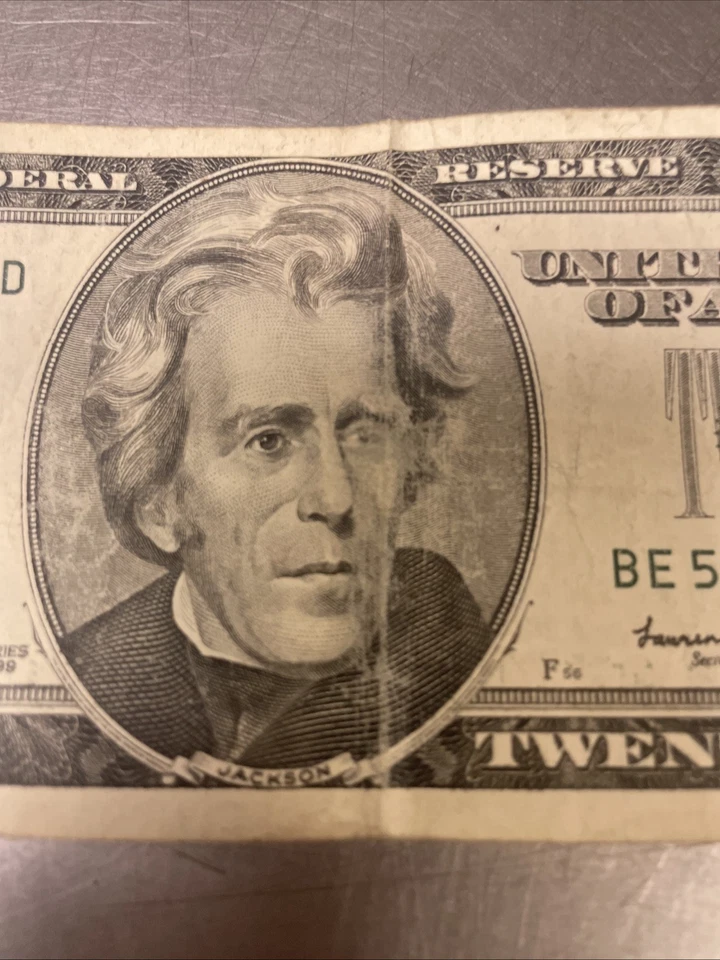 1999 Twenty Dollar Bill Federal Reserve Note Rare 26 Years Old Good Condition - Image 4 of 4