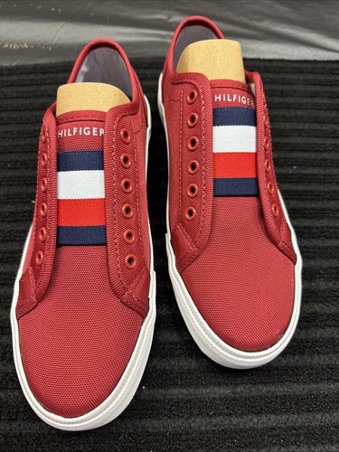 Tommy Hilfiger Twanni Anni Size 9 Medium Women's Red Slip-On Sneaker