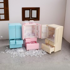 1/12 Freezer Refrigerator Mini Kitchen Scene Imaginative Dollhouse Furniture