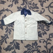 Lands' End Kids M Khaki Plaid Lined Jockey Style Jacket