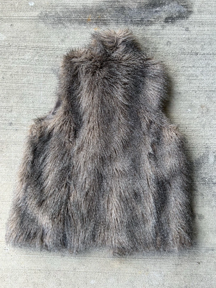 Jou Jou Chaleco de Piel Sintética Chaqueta para Mujer 2XL Marrón Occidental Exterior Preppy Foto 2 de 4