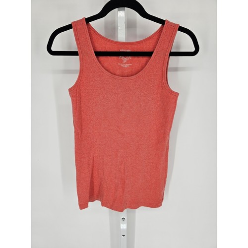 SONOMA life + style Women's Pink Sleeveless Ribbed Cotton Tank Top Size M