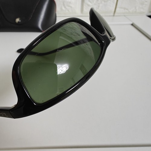 Ray-Ban RB4034 601 3N Black Predator Wrap Around Green Lenses Sunglasses - Picture 18 of 23