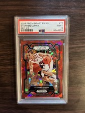 2024 Panini Prizm Draft Picks #77 PSA 9 Stephen Curry Prizm Red Ice
