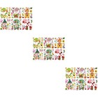  3 Pack Wandklebe Bilder Statische Fensteraufkleber Fensterdekorationen
