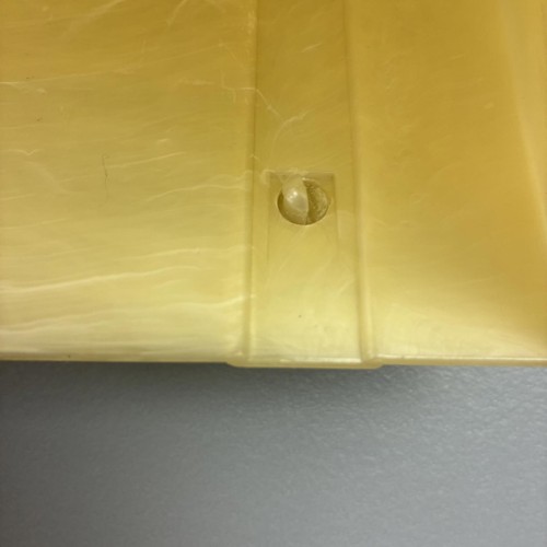 Vintage 1950s -60s Lucite Yellow Pearlized Satchel Bag - Bild 12 von 15