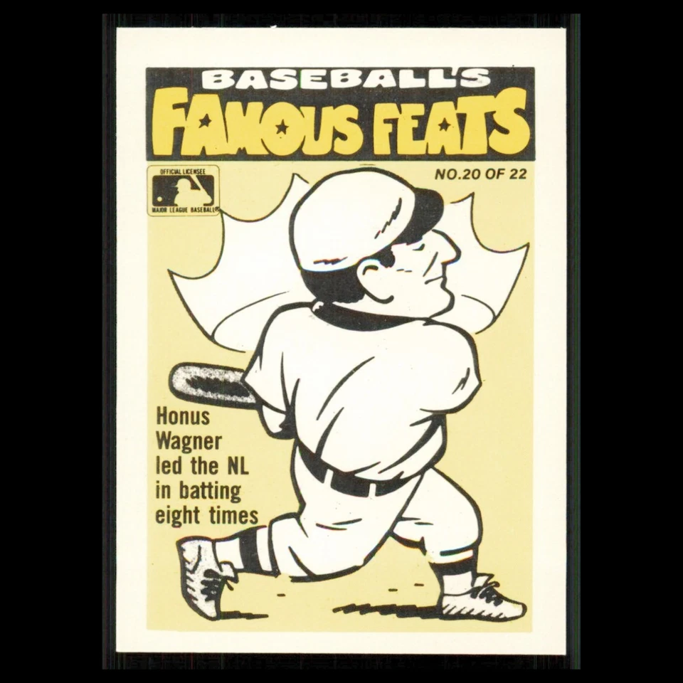 Pegatina Honus Wagner #20 1986 Fleer Star Famous Feats San Diego Padres Béisbol Foto 2 de 3