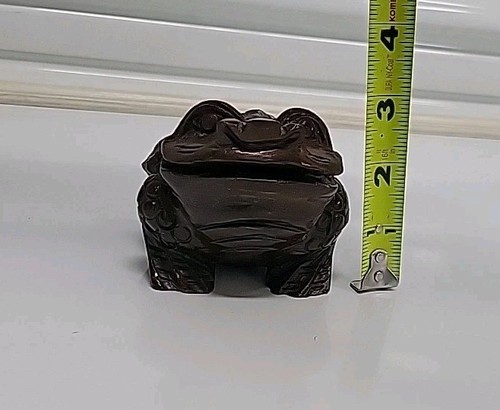 Heavy Antique Chinese tea Toad Carved Statue - Picture 12 of 12