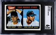 1965 TOPPS #477 STEVE CARLTON SGC 6 ROOKIE 0497203
