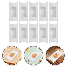 50 Pcs Small Pillow Boxes Candy Packaging Shape Window