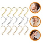 15 Pcs Earring Making Hooks DIY Alloy Ear Wraps 6 Holes Earring Hooks