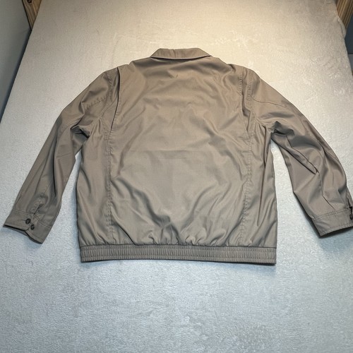 Polo Ralph Lauren Jacket Mens Large Beige Lined Canvas Full Zip Classic Preppy - Picture 2 of 13