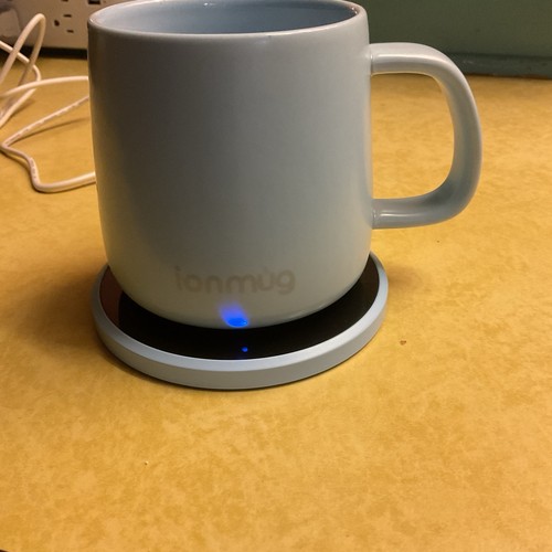 ION Mug and Charging Coaster Light Blue Tested Works Good Lid Doesn’t Fit Well - Picture 7 of 7