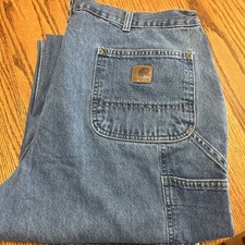 Carhartt Dungaree Fit Carpenter Denim Work Pants 38x32