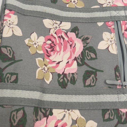 Mosiso Floral Rose Gray Pink Flowery Laptop Computer Canvas Tote Bag - Picture 18 of 19