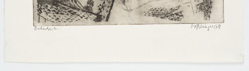 Schlafender Säugling mit Puppe, 1968, Rad. Expressionismus Unbekannt (20.Jhd) - Picture 4 of 5