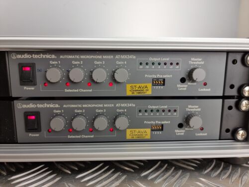 COPPIA Mixer Linea Microfono Automatico Audio-Technica AT-MX341A 4 Ch in custodia - Foto 2 di 10