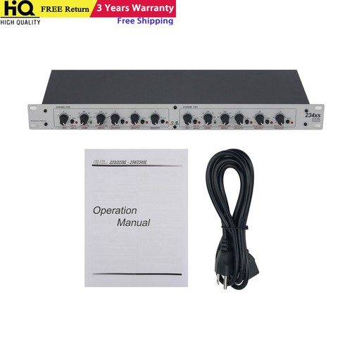 234XS Crossover Stereo 2-Way/3-Way Electronic Crossover Mono 4-Way Audio Device - Afbeelding 1 van 8