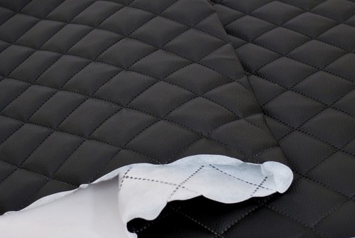 Cuero Artificial PVC Coche Laminado Acolchado 5x5 Negro SAM191 10 Mueble Deco - Imagen 4 de 4