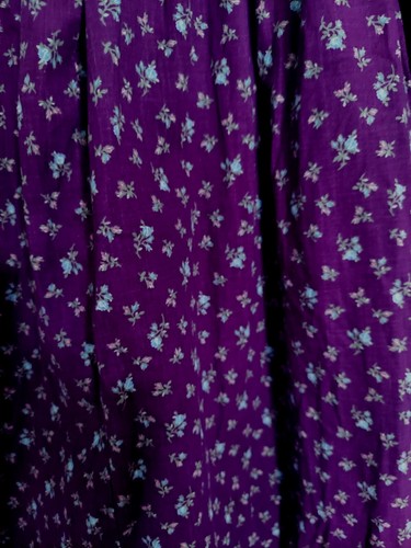 Vtg Prairie Farm MODEST Dress Costume Small Calico Purple - Picture 4 of 5