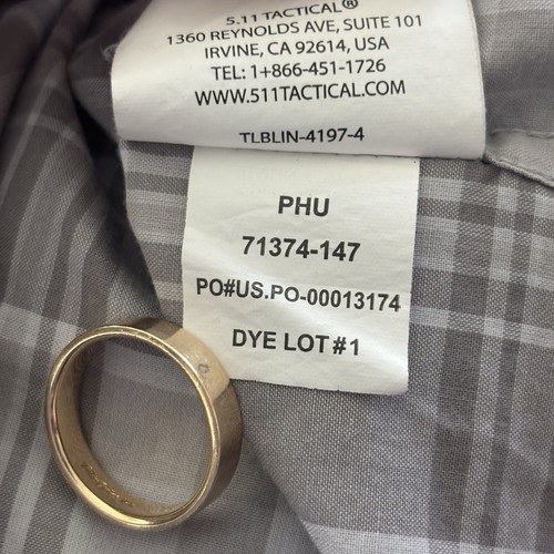 5.11 Tactical Hunter Plaid Shirt Men’s Medium Snap Button Grey White 71374 - Picture 9 of 11
