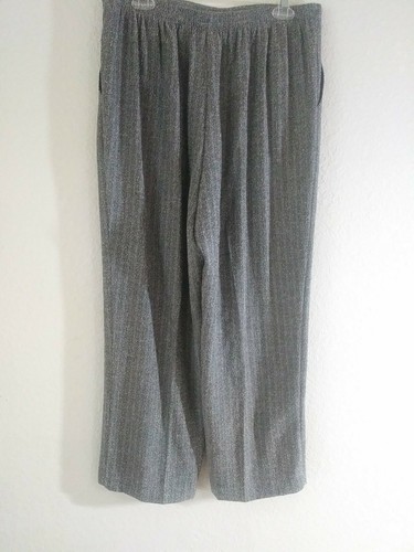 ALFRED DUNNER WOMEN'S PANT Black/Gray Size 14 Pull On Elastic On Back Waist - Picture 3 of 11