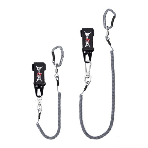 HERCULES Heavy Duty Retractable Coiled Fishing Lanyard Rope Tether Grippers Rods - Picture 5 of 19