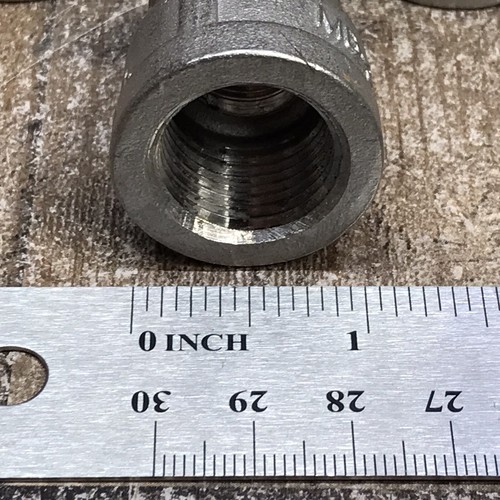 1/2” X 3/8” NPT Female Coupling 304 Stainless Coupler *Lot Of 10* Unused Surplus - Picture 5 of 9