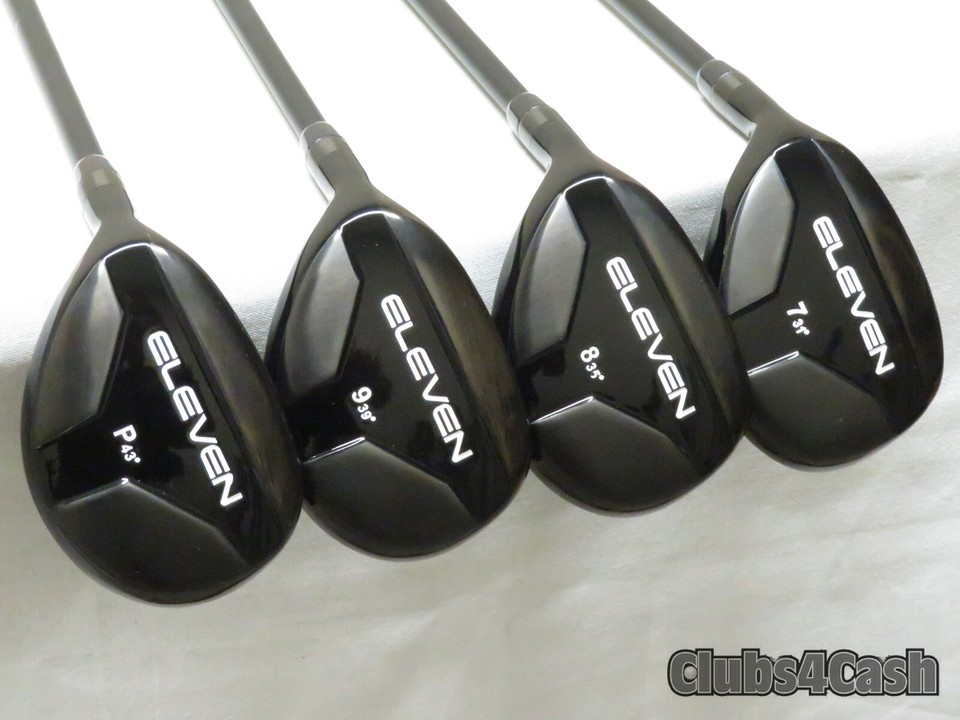 Eleven Golf Hybrid Irons KBS TGI 70 Regular Flex 3Pw +Covers .. LEFT