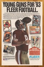 1993 FLEER Sports Football Cards Vintage Print Ad/Poster STEVE YOUNG 49ers NFL
