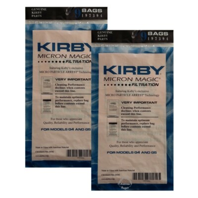 2x 9er Pack Original KIRBY Filtertüten für G4 - G5 (197394)