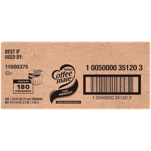 Nestle Coffee mate Coffee Creamer, Original, Liquid Creamer Singles, Box of 180. - Picture 11 of 23