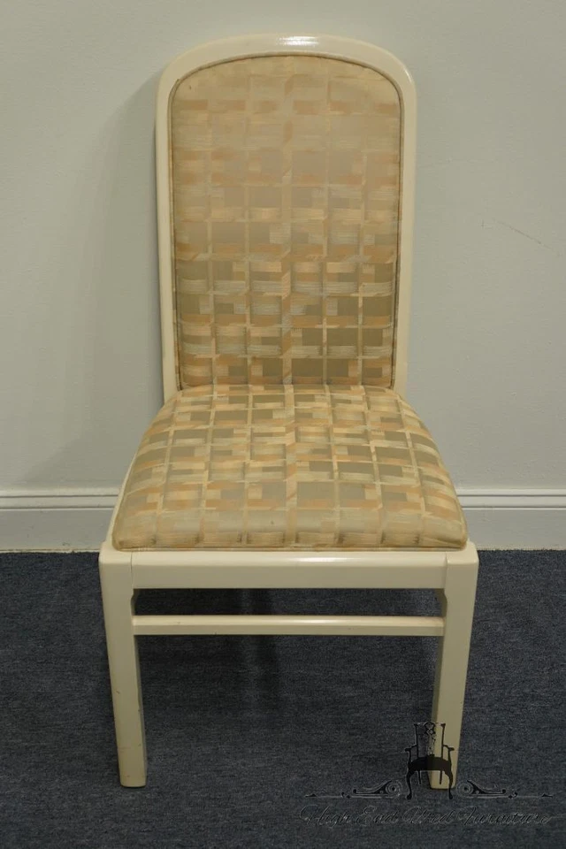 ALTAVISTA LANE Contemporary Modern Cream / Off White Lacquered Dining Side Ch... - Image 3 of 4