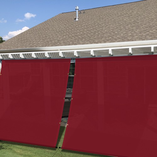 Waterproof Pergola Cover Replacement w/ Rod Sun Shade Sail Awning Deck Porch Red - Picture 11 of 13