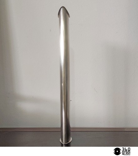 Sabattini vaso Giselle metallo argentato design Italy 1960s (altezza 30 cm) - Imagen 2 de 5