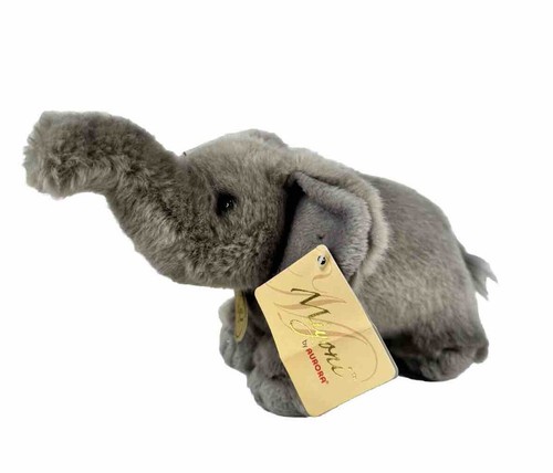 Elephant Gray 5” Plush Trunk Up Miyoni Aurora Stuffed Animal Toy Tags