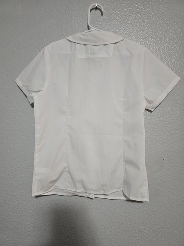 Girls White School Uniform Button Down Shirt Size 8 - Picture 5 of 7