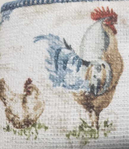 Microfiber Reversible Dish Drying Mat (15"x20") COLORFUL ROOSTERS, MS, KDD - Picture 4 of 10